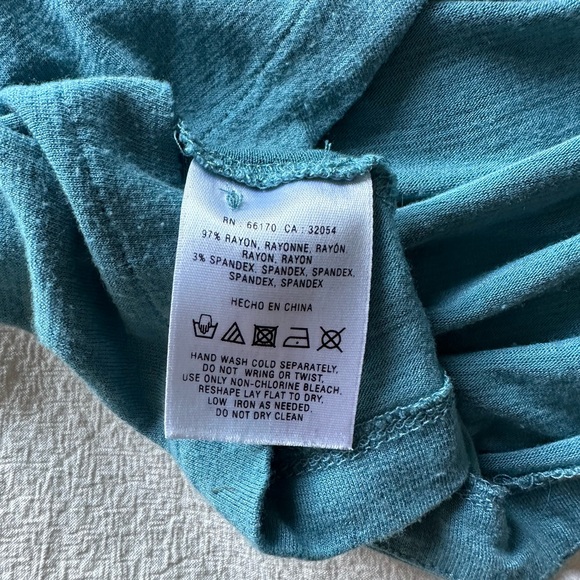 Teal long sleeve tshirt with rouched detailing - Picture 4 of 7